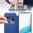 For Samsung Galaxy S22 5G Magnetic Case RFID Blocking Phone Leather Cover - Sapphire - 3