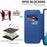 For Samsung Galaxy S22 5G Magnetic Case RFID Blocking Phone Leather Cover - Sapphire - 5