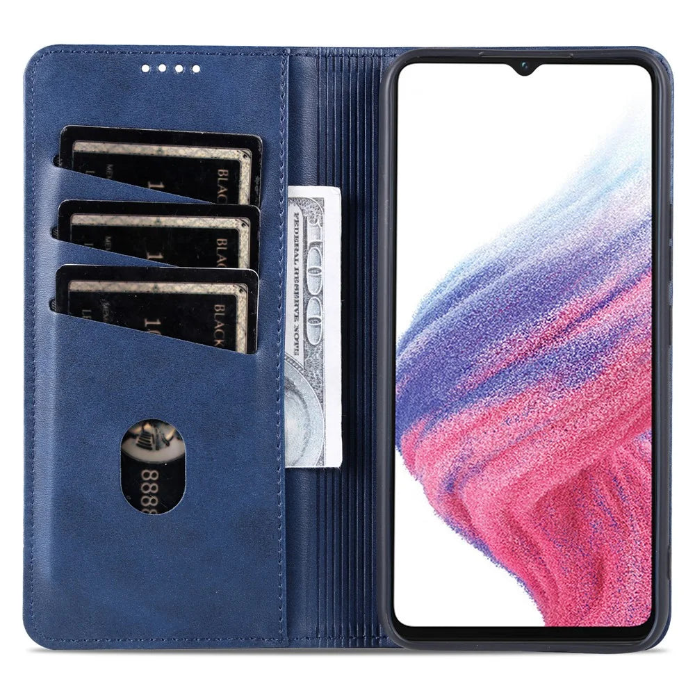AZNS For Samsung Galaxy A05 4G Case Magnetic Auto Closing Phone Wallet Cover - Blue - 2
