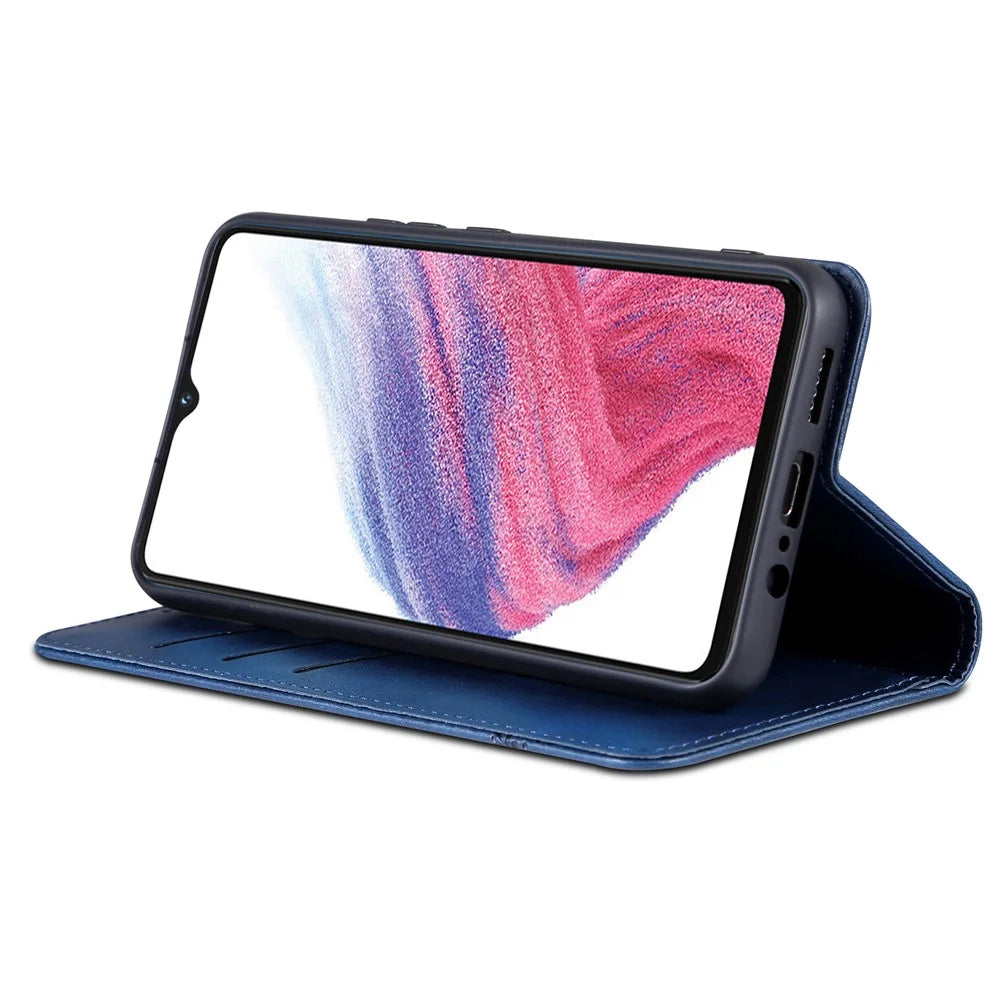 AZNS For Samsung Galaxy A05 4G Case Magnetic Auto Closing Phone Wallet Cover - Blue - 3