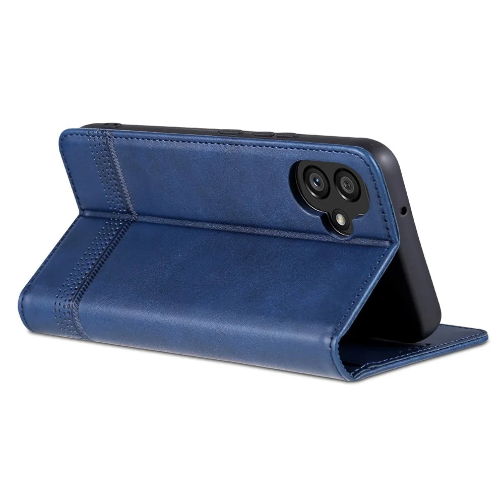 AZNS For Samsung Galaxy A05 4G Case Magnetic Auto Closing Phone Wallet Cover - Blue - 4