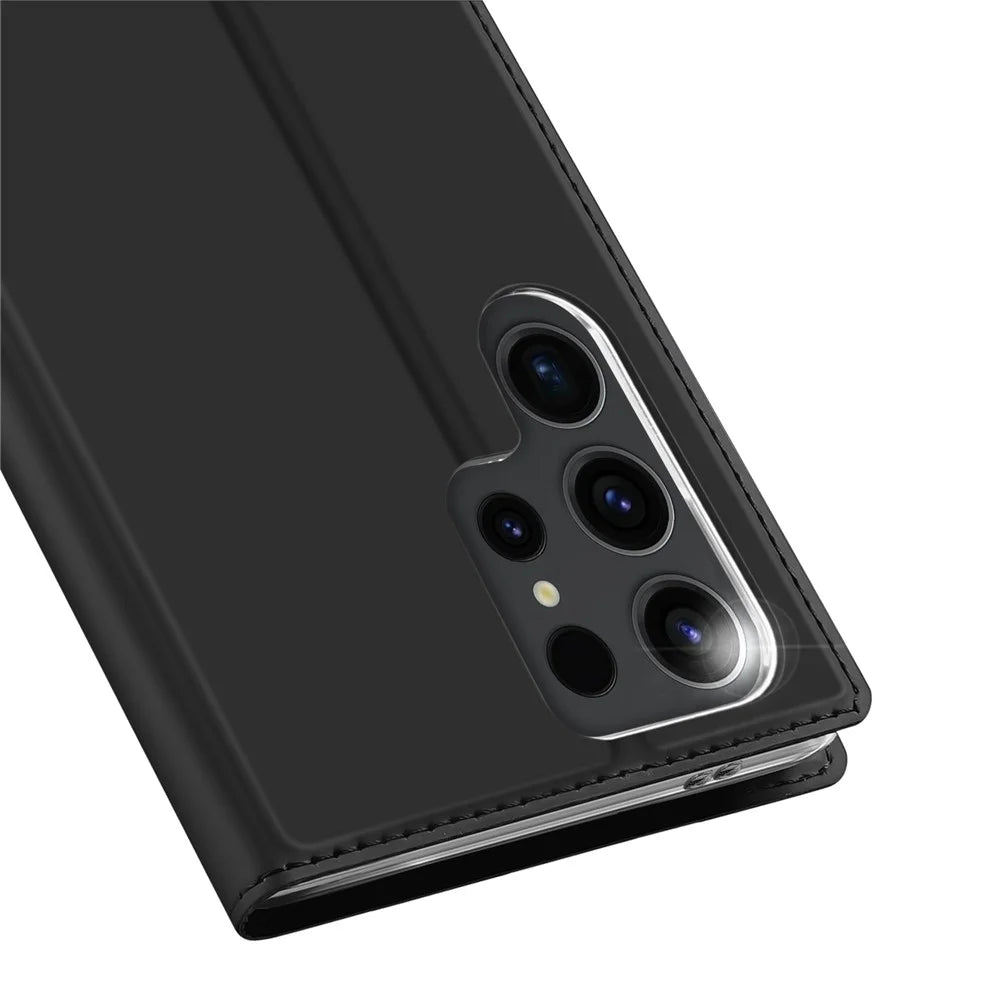 DUX DUCIS Skin Pro Series For Samsung Galaxy S24 Ultra Leather Stand Cover Card Holder (Non-magnetic) - Black - 4