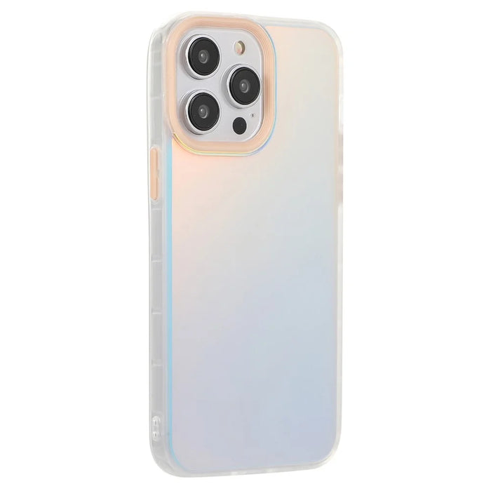 For iPhone 15 Pro Max Case PC+TPU Phone Protector Anti-drop Laser Matte Protective Cover - Light Pink - 1