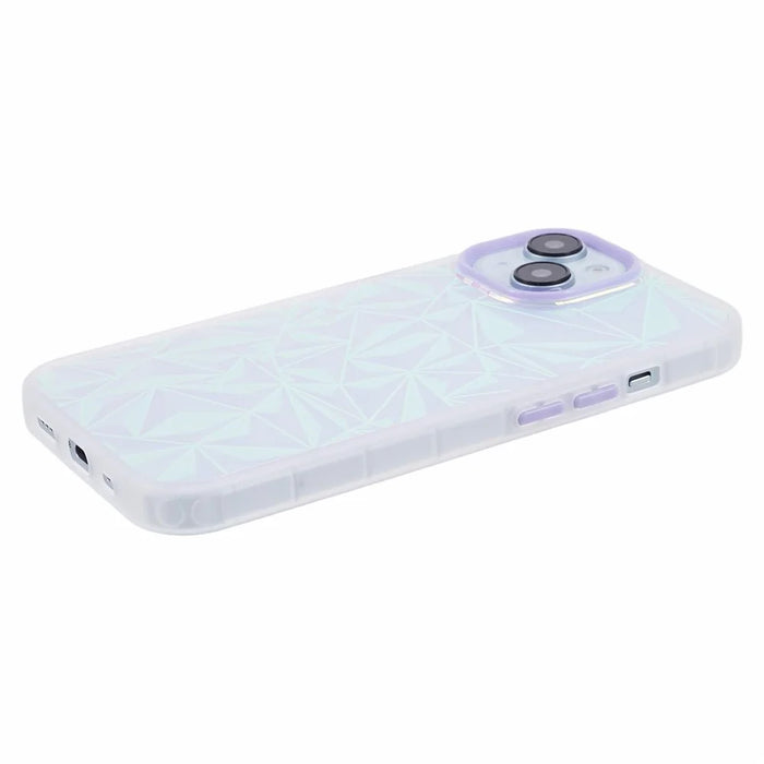 For iPhone 14 TPU+PC Phone Case Laser Diamond Texture Anti-drop Cover - Purple - 4