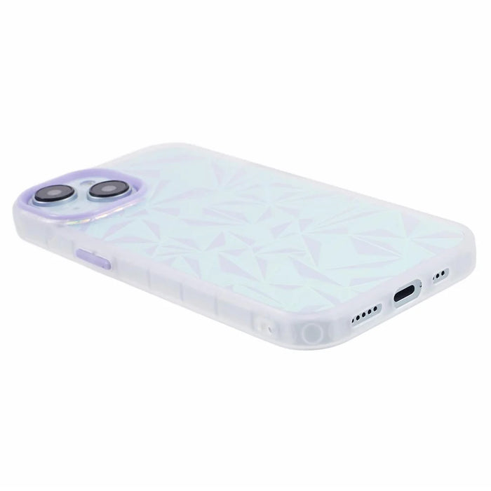 For iPhone 14 TPU+PC Phone Case Laser Diamond Texture Anti-drop Cover - Purple - 5