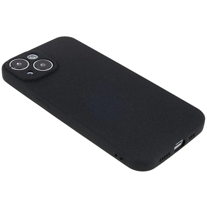 For iPhone 15 Plus Case TPU Anti-scratch Double-Sided Matte Phone Protector - Black - 5