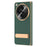 For OnePlus Open Case Litchi Texture Leather+PC Phone Kickstand Cover with Tempered Glass Film - Green - 2