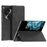 For OnePlus Open Folding Case Nappa Texture Stand Leather + PC Phone Cover - Black - 1