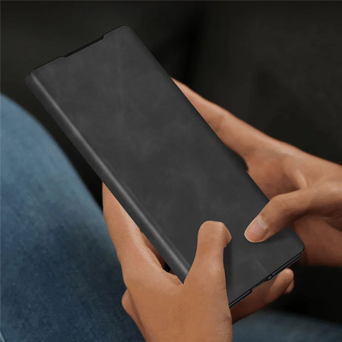 For OnePlus Open Folding Case Nappa Texture Stand Leather + PC Phone Cover - Black - 7