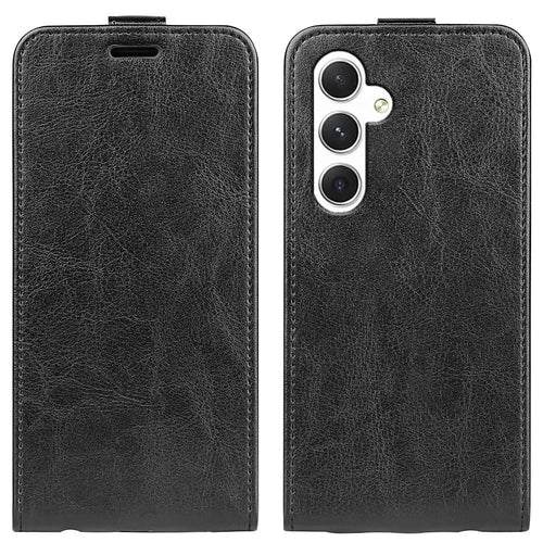 For Samsung Galaxy S24 Case Vertical Flip Leather Card Slot Phone Cover - Black - 1