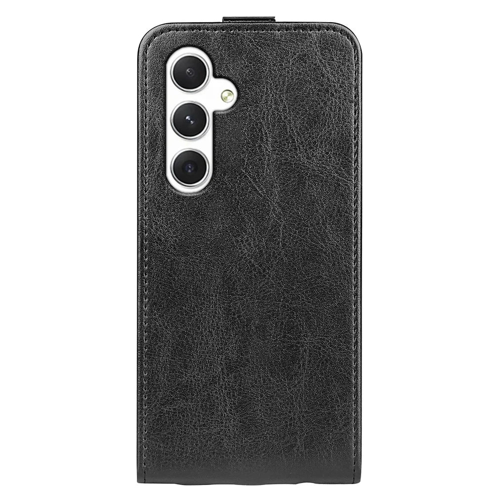 For Samsung Galaxy S24 Case Vertical Flip Leather Card Slot Phone Cover - Black - 6