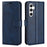For Samsung Galaxy S24+ Case PU Leather Flip Stand Wallet Phone Cover - Blue - 1