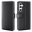 For Samsung Galaxy S24 Case Genuine Split Leather Phone Cover with Wallet Stand - Black - 1