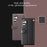 For Samsung Galaxy S24 Case Genuine Split Leather Phone Cover with Wallet Stand - Black - 5