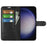 For Samsung Galaxy S24 Case Magnetic Closure Litchi Texture Leather Phone Cover - Black - 2