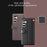 For Samsung Galaxy S24+ Case Genuine Split Leather Phone Cover with Wallet Stand - Black - 5