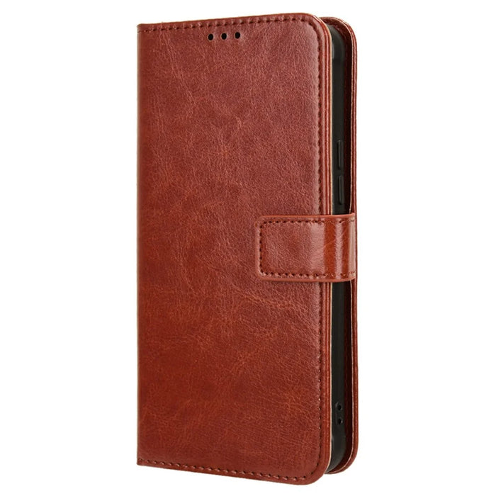 For Umidigi G5 / G5A Case Crazy Horse Texture Stand Flip Phone Cover - Brown - 6