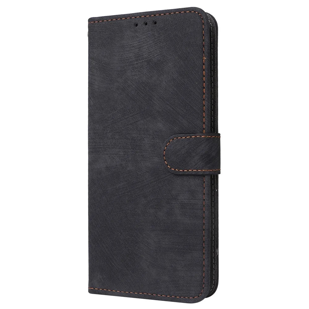 For ZTE Blade A53 Pro Case RFID Blocking Wallet Stand Cover with Strap - Black - 6