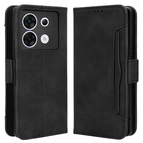 For Infinix Zero 30 5G X6731 Case Leather+TPU Scratch-Resistant Wallet Phone Cover - Black - 1