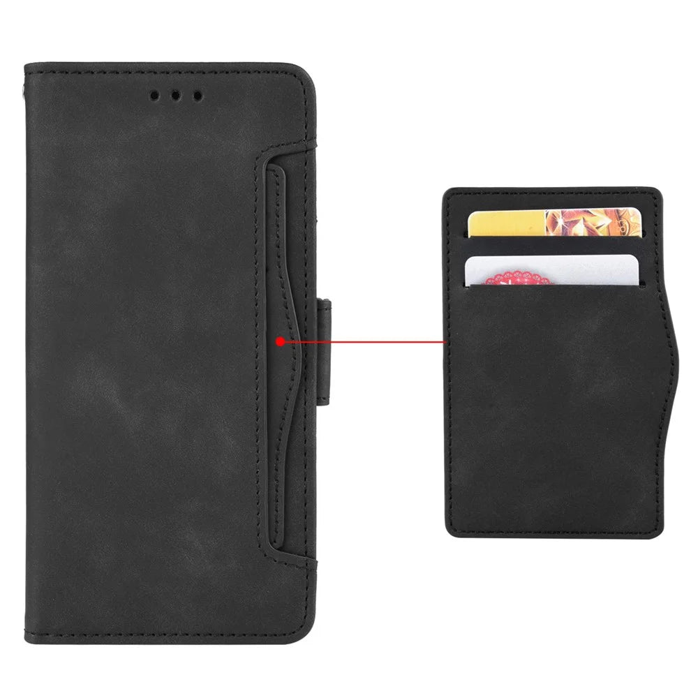 For Infinix Zero 30 5G X6731 Case Leather+TPU Scratch-Resistant Wallet Phone Cover - Black - 2