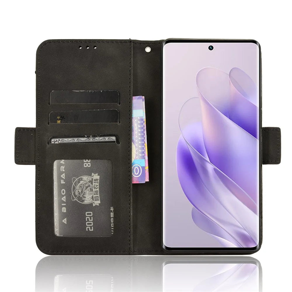 For Infinix Zero 30 5G X6731 Case Leather+TPU Scratch-Resistant Wallet Phone Cover - Black - 3