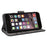 For iPhone 6 / 6s / 7 / 8 / SE (2020) / SE (2022) Case RFID Blocking Wallet Phone Cover with Strap - Black - 3