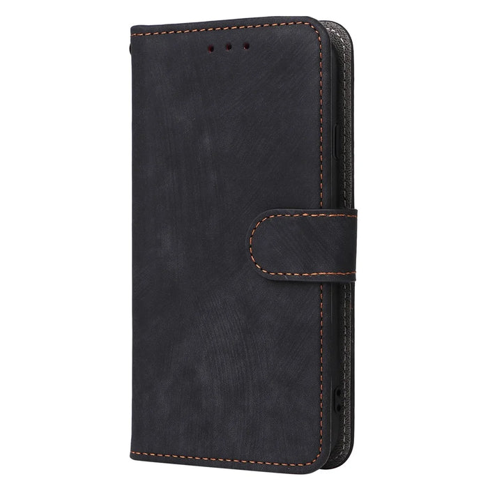 For iPhone 6 / 6s / 7 / 8 / SE (2020) / SE (2022) Case RFID Blocking Wallet Phone Cover with Strap - Black - 6