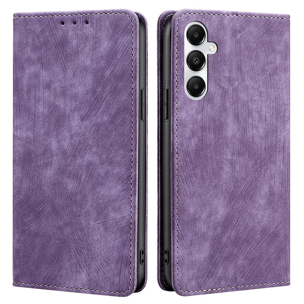 For Samsung Galaxy A05s 4G Case PU Leather RFID Blocking Wallet Anti-Scratch Phone Cover - Purple - 1