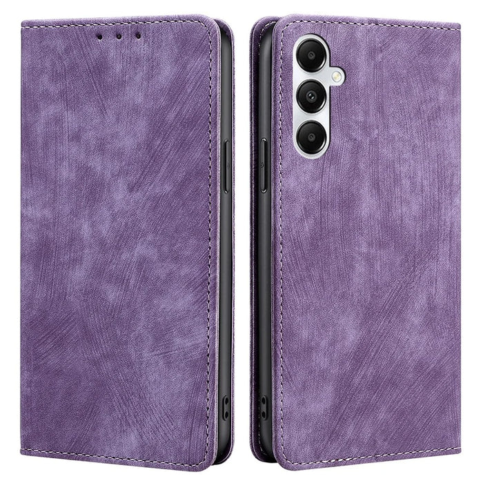 For Samsung Galaxy A05s 4G Case PU Leather RFID Blocking Wallet Anti-Scratch Phone Cover - Purple - 1