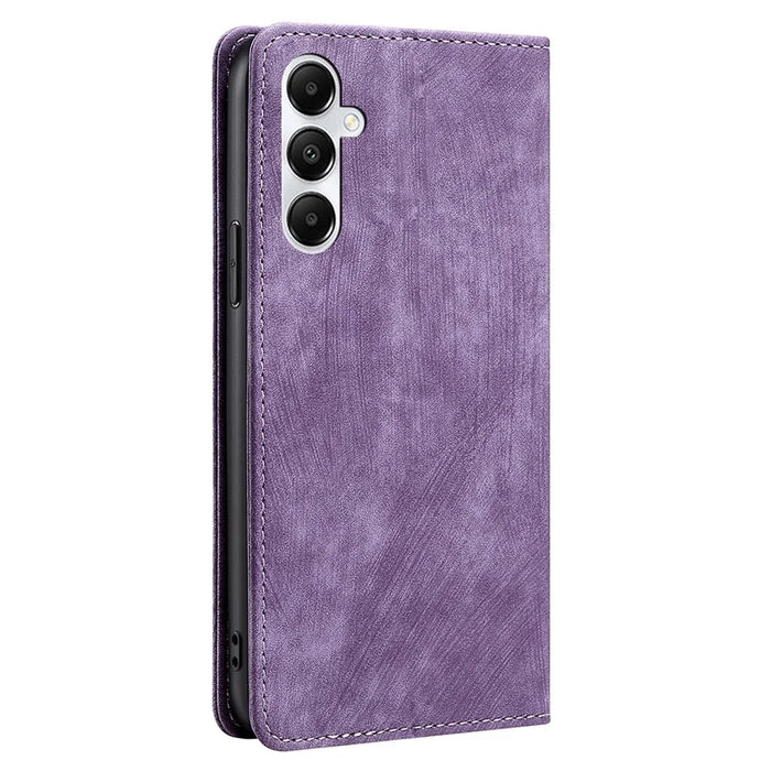 For Samsung Galaxy A05s 4G Case PU Leather RFID Blocking Wallet Anti-Scratch Phone Cover - Purple - 7
