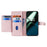 For OnePlus Nord CE3 5G Case PU Leather Wallet Stand Cellphone Cover with 2 Straps - Pink - 2