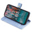 For Nokia C110 Case Zipper Leather Wallet Anti-Drop Phone Cover with Wrist Strap and Shoulder Strap - Blue - 3