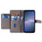 For Sony Xperia 5 V Case Wallet Stand Textured Leather Phone Cover with 2 Straps - Grey - 2