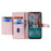 For Nokia G42 Case Zipper Wallet Leather Shockproof Phone Cover with Long and Short Strap - Pink - 2