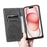 For iPhone 14 Pro Case Imprinted Mandala Flower Leather Cover with Wallet - Grey - 5