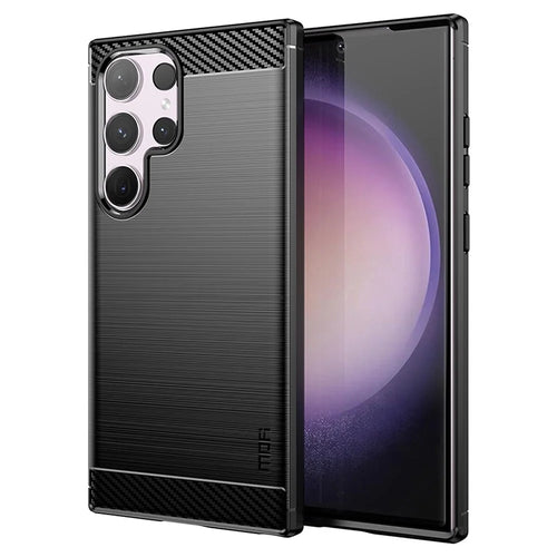 MOFI JK TPU Series-1 For Samsung Galaxy S24 Ultra TPU Case Brushed Phone Cover - Black - 1
