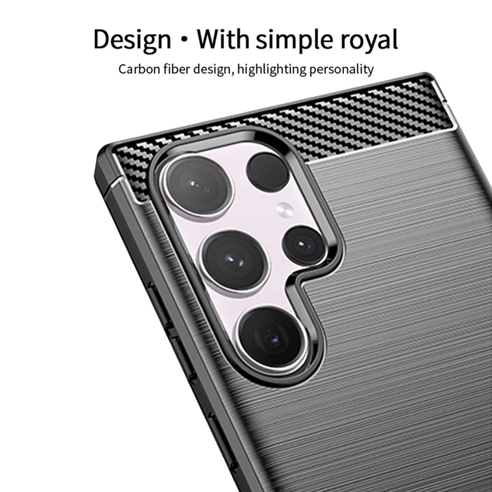 MOFI JK TPU Series-1 For Samsung Galaxy S24 Ultra TPU Case Brushed Phone Cover - Black - 4