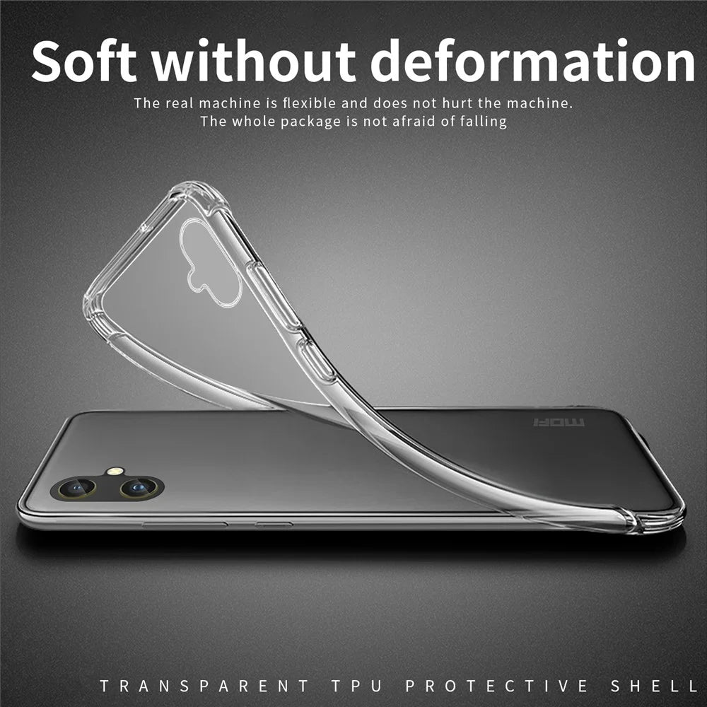 MOFI Clear Phone Cover Case for Samsung Galaxy A05 4G Anti-Scratch TPU Phone Shell - 4