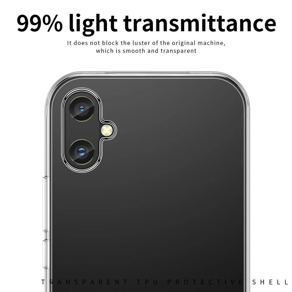 MOFI Clear Phone Cover Case for Samsung Galaxy A05 4G Anti-Scratch TPU Phone Shell - 7
