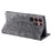 For Samsung Galaxy S24 Ultra Case Magnetic Auto Closing Leather Cover - Grey - 4