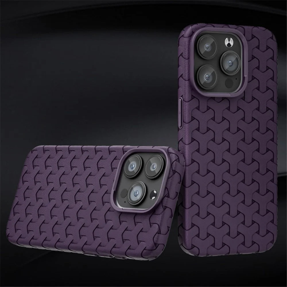 For iPhone 13 Pro Max 6.7 inch TPU Case 3D Textured Surface Anti-drop Phone Cover - Orange - 5