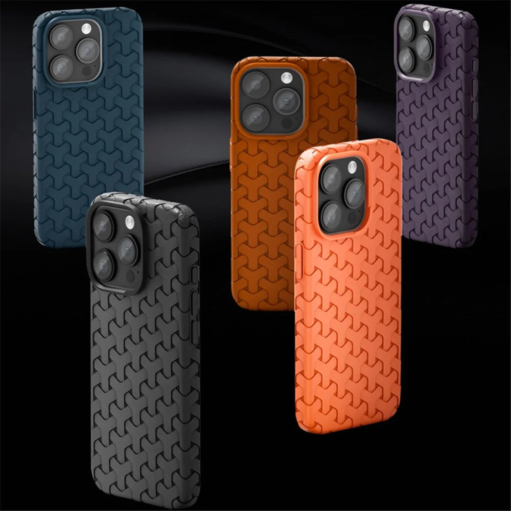For iPhone 14 Pro Max Case 3D Dog Teeth Texture Soft TPU Phone Back Cover - Orange - 6