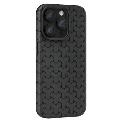 For iPhone 14 Pro Case 3D Textured Surface TPU Drop-proof Cell Phone Cover - Black - 1