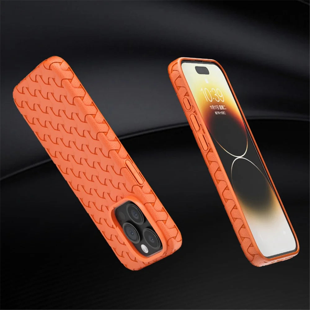For iPhone 14 Pro Case 3D Textured Surface TPU Drop-proof Cell Phone Cover - Black - 3