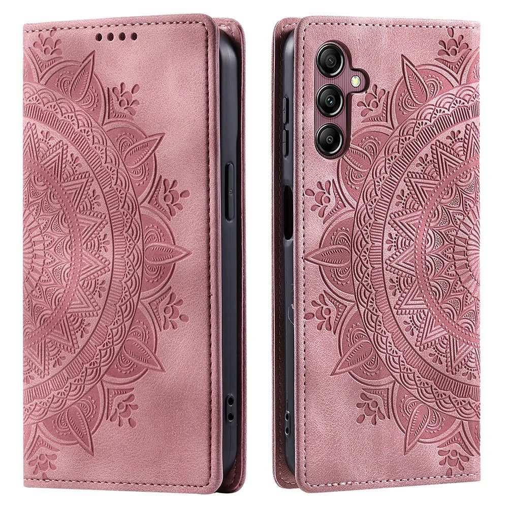 For Samsung Galaxy A54 5G Case Magnetic Auto Closing Wallet Stand Leather Phone Cover - Rose Gold - 1
