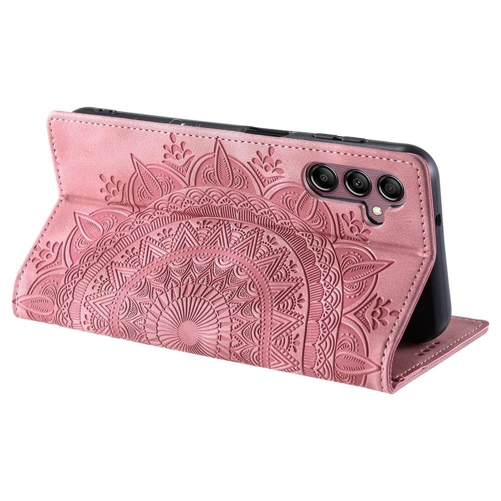 For Samsung Galaxy A54 5G Case Magnetic Auto Closing Wallet Stand Leather Phone Cover - Rose Gold - 4