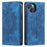 For iPhone 15 Plus Cell Phone Case PU Leather Wallet Magnetic Stand Phone Cover - Blue - 1