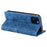 For iPhone 15 Plus Cell Phone Case PU Leather Wallet Magnetic Stand Phone Cover - Blue - 4