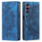 Stand Phone Cover for Samsung Galaxy A34 5G Case PU Leather Magnetic Imprinted Stand Shell - Blue - 1