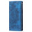 PU Leather Phone Shell for iPhone 12 Pro Case Magnetic Imprinted Stand Phone Cover - Blue - 7